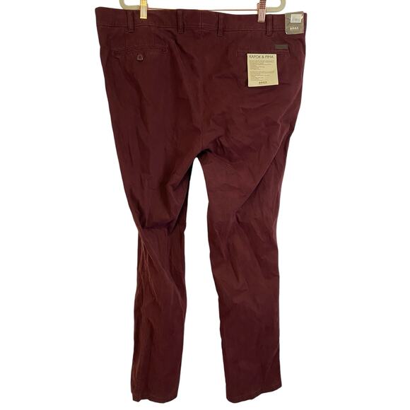 BRAX Casual Performance Regular Fit Chino Pants Pima Cotton Maroon 42 x 34 - Picture 13 of 13
